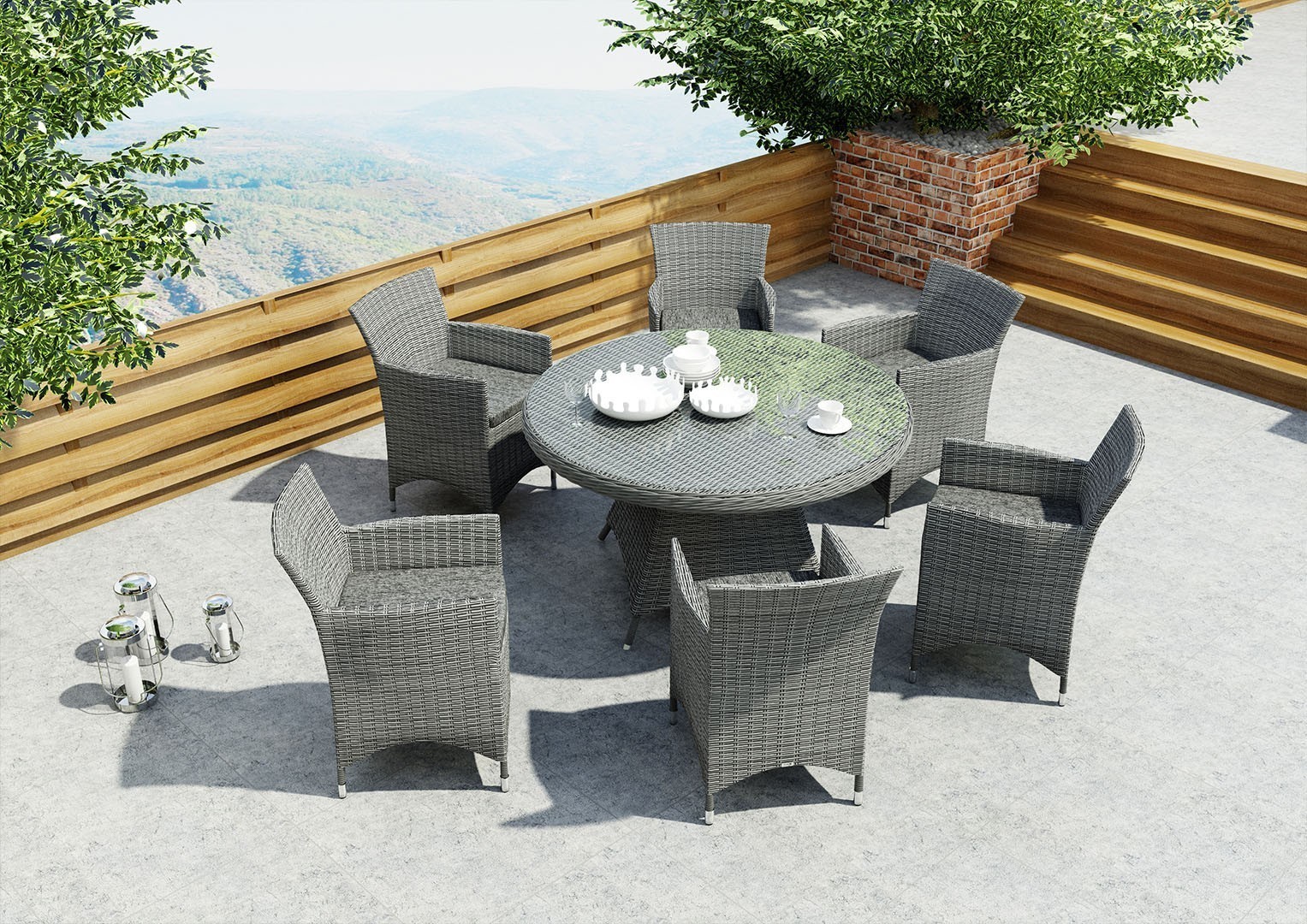 Stoły i krzesła ogrodowe - stół RONDO 